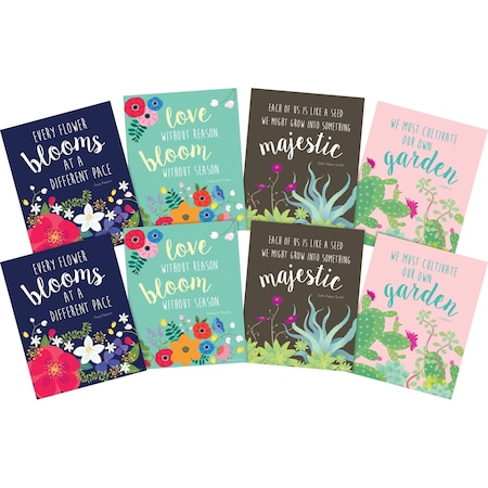 Barker Creek Believe You Can Art Prints Set, Petals & Prickles Collection, 8/Set 4185